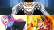 Saturn vs Bonney and Sanji during the Egghead Arc (Image via Shueisha/Colored by JLjarx)
